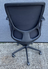 Mesh Back Operator Chair Black Fabric Seat