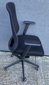 Mesh Back Operator Chair Black Fabric Seat