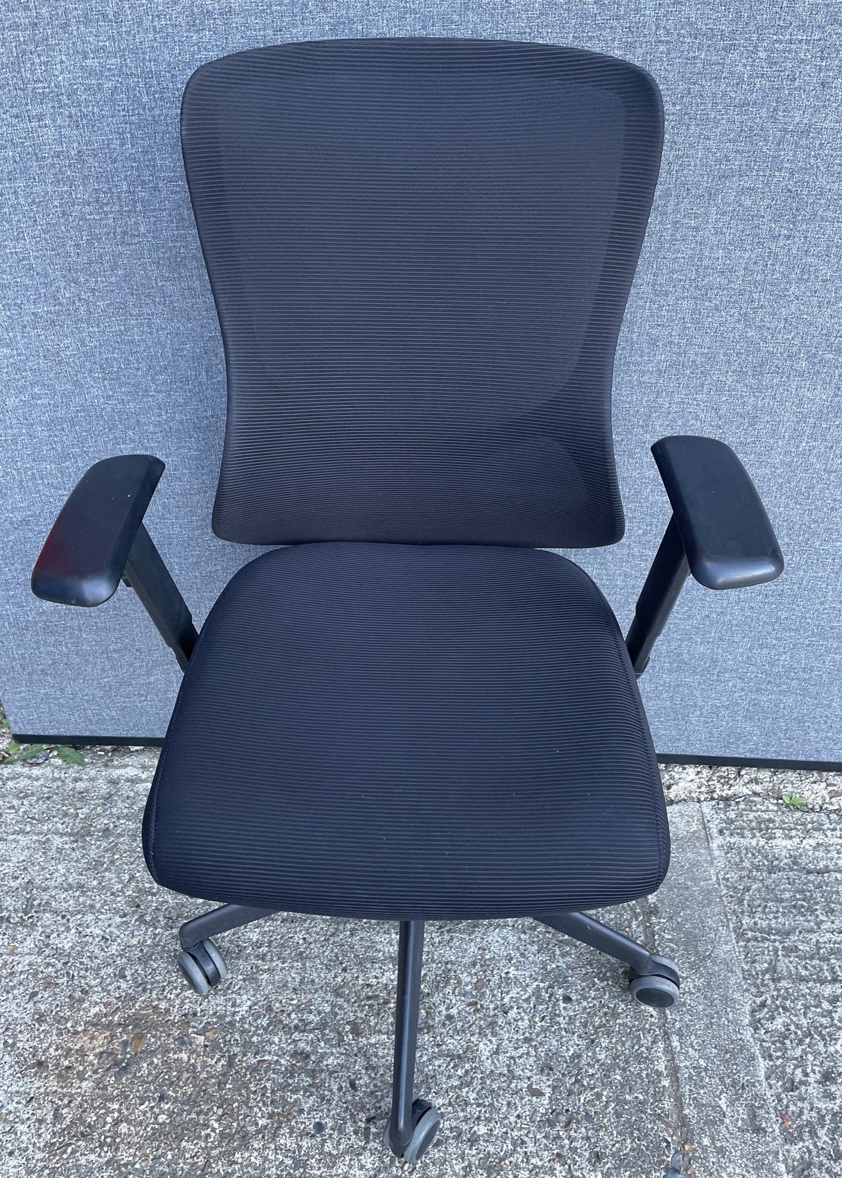 Mesh Back Operator Chair Black Fabric Seat