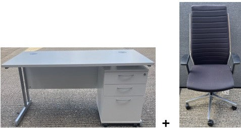 Special 1200x800 Desk + Pedestal + Operator Chair