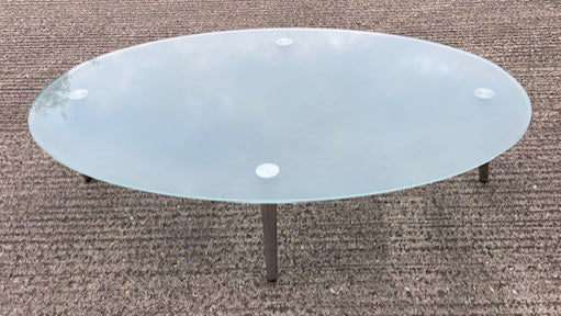 Glass Oval Coffee Table