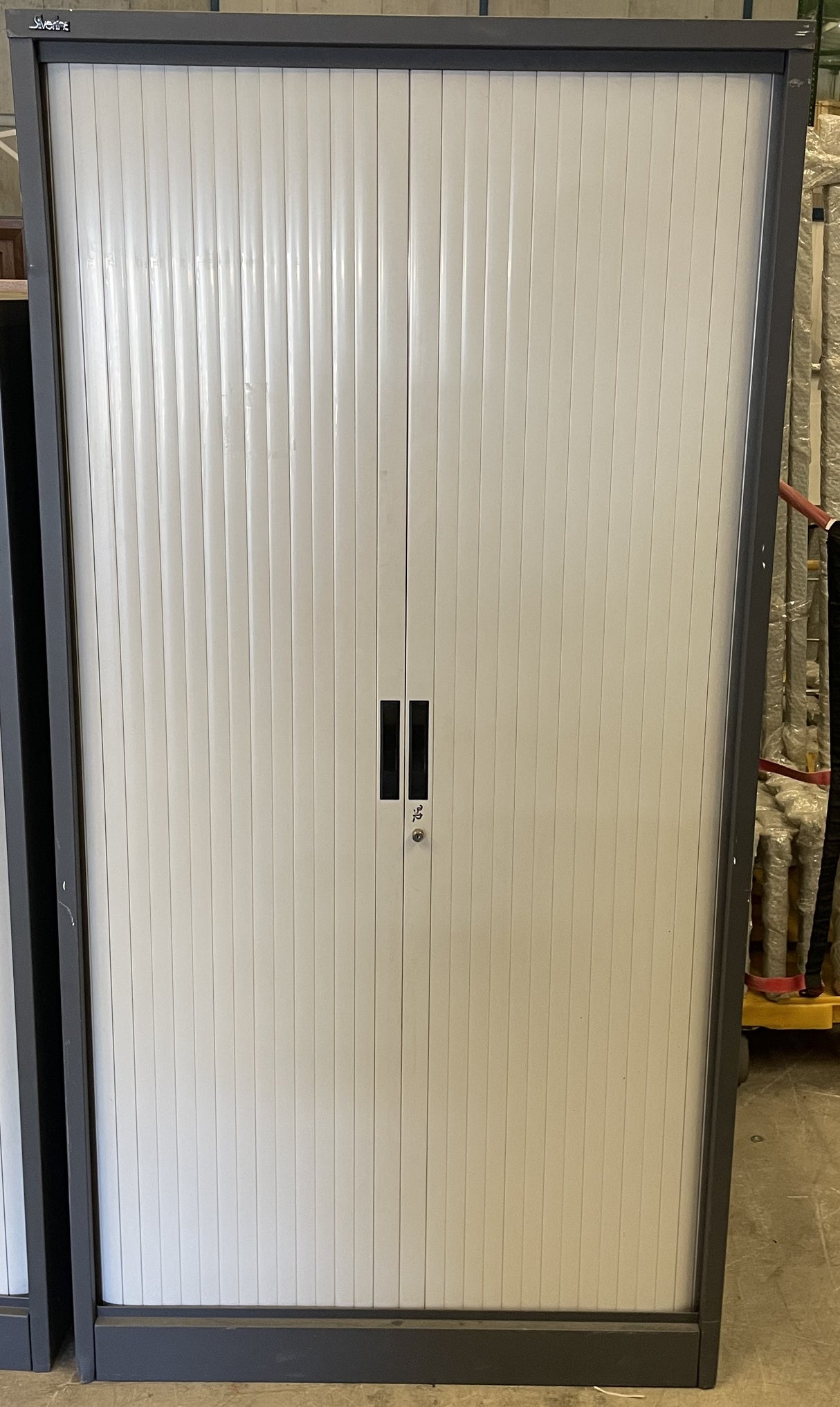 Silverline Tall Metal Tambour Unit 1980mmH