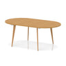 Oval Meeting Table with Wooden Legs