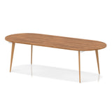 Oval Meeting Table with Wooden Legs