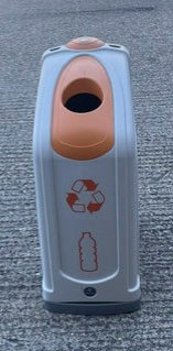 Glasdon Grey & Orange Lid Recycle Bin