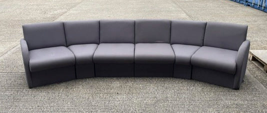 BRS Blizzard Grey Curved Seating with Arms