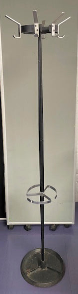 Black & Chrome Hooks Black Base Coat Stand