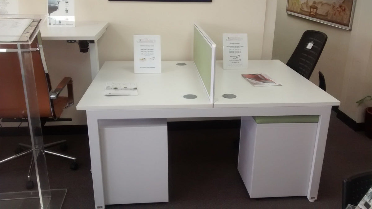 2 User Double Bench Lite System 1600 Leg Frame – Park Royal Office ...