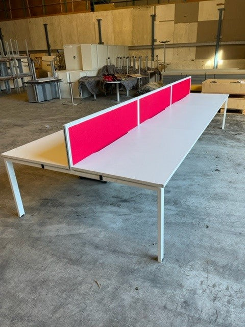 6 User Bench Desk with Mobile Pedestal – Park Royal Office Furniture