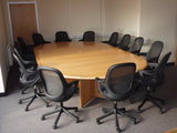 Birds Eye Maple Bespoke Oval Boardroom Table