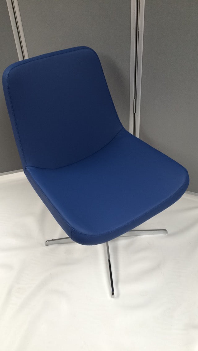 Blue Leather PU Reception Chair