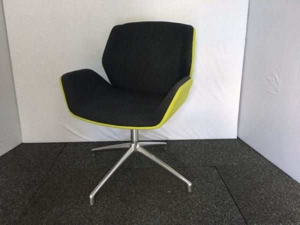 Boss Design Lime & Grey Chair with Chrome Base