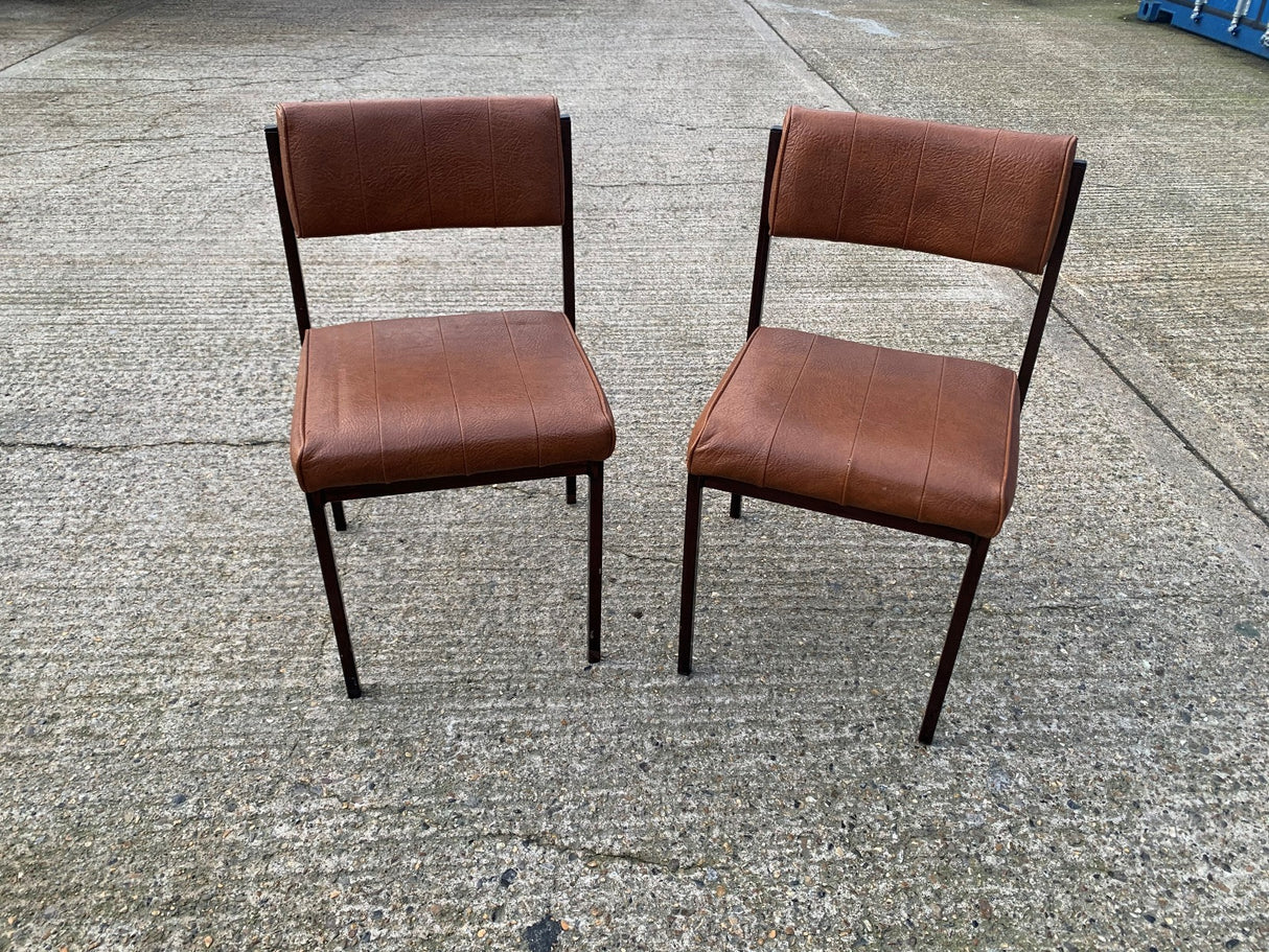 Brown Padded Stacking Chair