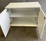 Low 2 Door Storage Unit White