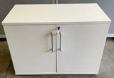 Low 2 Door Storage Unit White