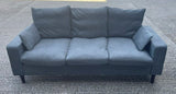 Grey 3 Seater Sofa Wooden Legs