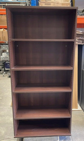 Dark Walnut Open Bookcase
