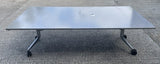 Light Grey Gloss Folding Meeting Table 2400 x 1200