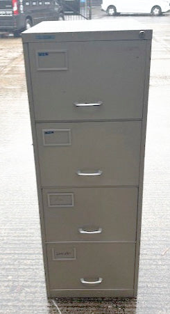 Escoline Grey Ministry 4 Drawer Filing Cabinet