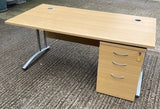 Straight Cantilever Desk 1600x800 Oak