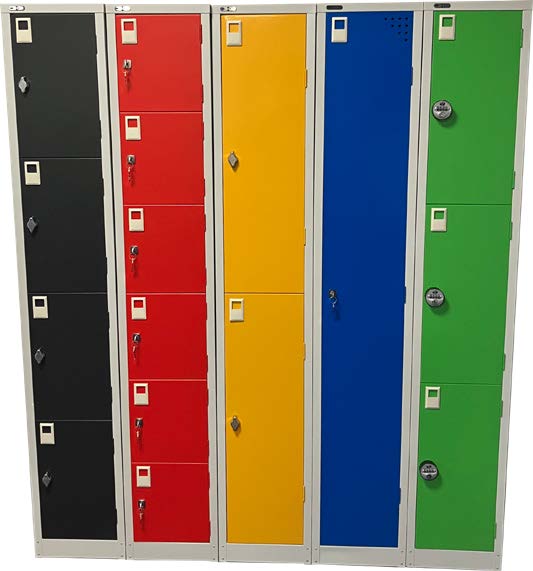 GO  Metal Lockers with Coloured Doors