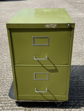 Lime Green 2 Draw Filing Cabinet