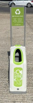 Glasdon Lime Green & Light Grey Recycle Bin