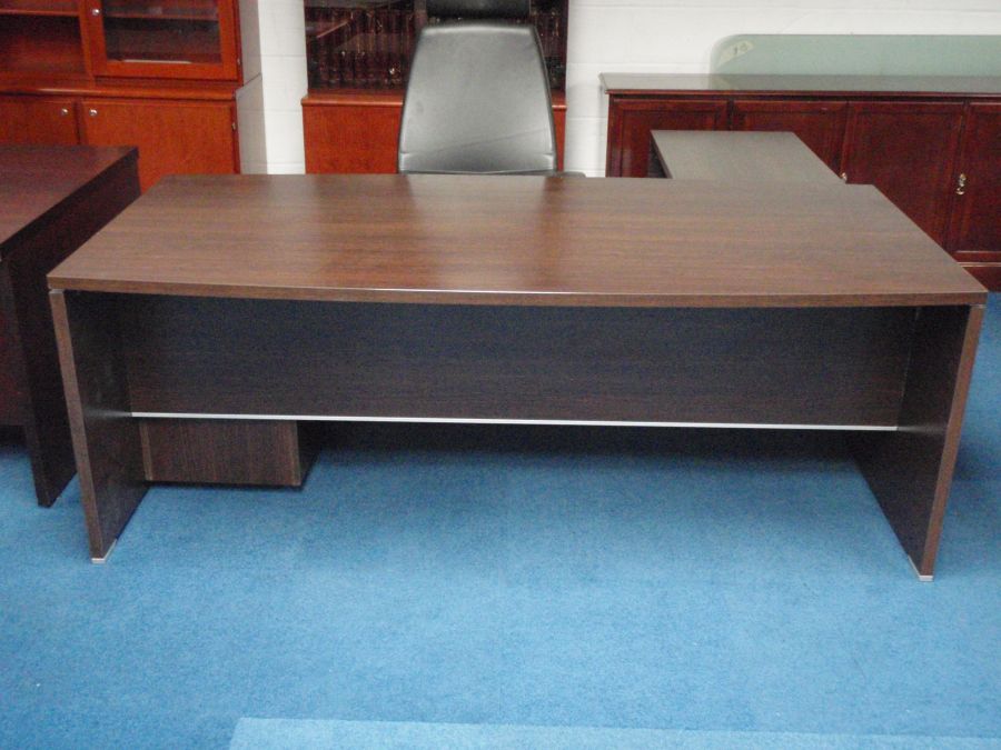 American Walnut Executive Bow Fronted Desk