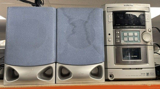 Aiwa Music System with Blue Speakers