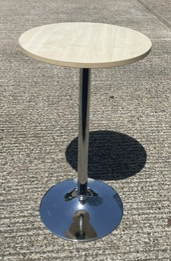 Maple Chrome Base Poser Table 600 Top