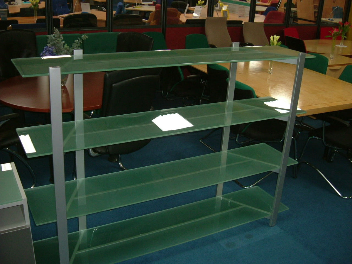 Work Unit Display Executive Glass 4 Tier Display Unit – Park Royal Office Furniture