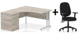 Bundle Deal - Crescent Desk + Desk High Pedestal & Chair (dyn)