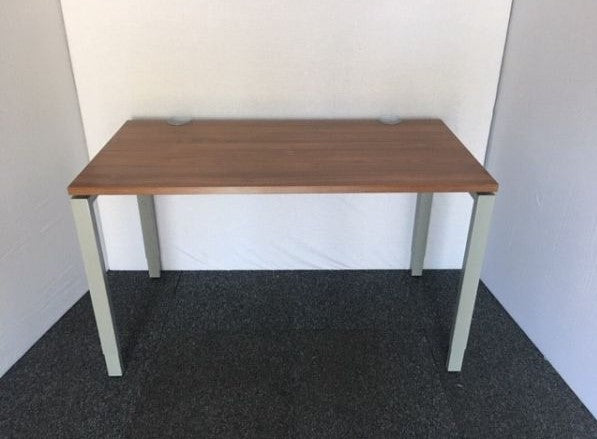 Haworth Walnut Bench Desk Height Adjustable Legs