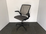Human Scale Liberty Operator Chair in Black & Grey