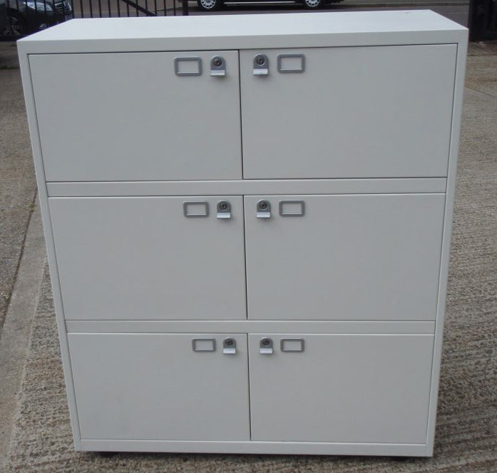 White 6 Door Personal Locker