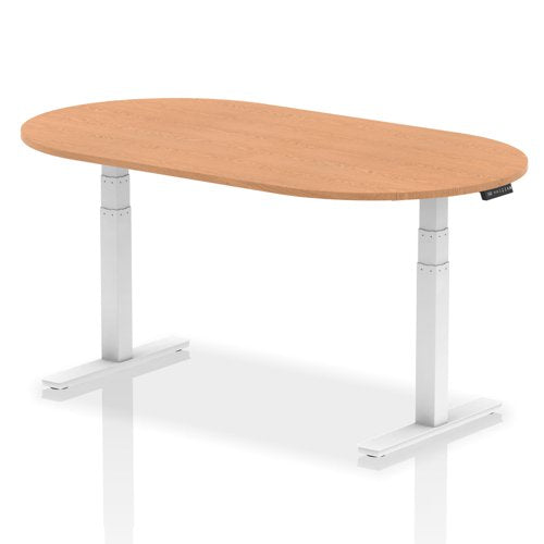 Height Adjustable D Ended Meeting Table