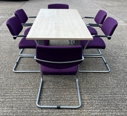 Rectangular Meeting Table + 6 Chairs