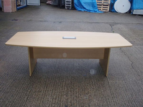 Oak Boardroom Table With Panel End