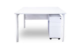 Bench White Single Desk