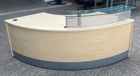 Curved Reception Unit with Glass Top