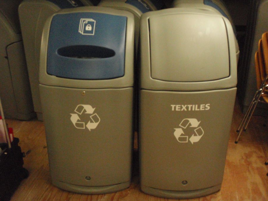 Large Grey & Blue Top Recycling Bin