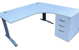 Crescent Desk + 600mmD Desk High Pedestal