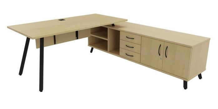 Brava Executive Desk with Two Door Unit