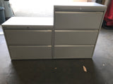 Bisley Grey Side Filers with White Laminate Top