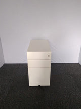 White Under Desk Slimline Pedestal