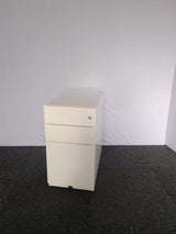 White Under Desk Slimline Pedestal