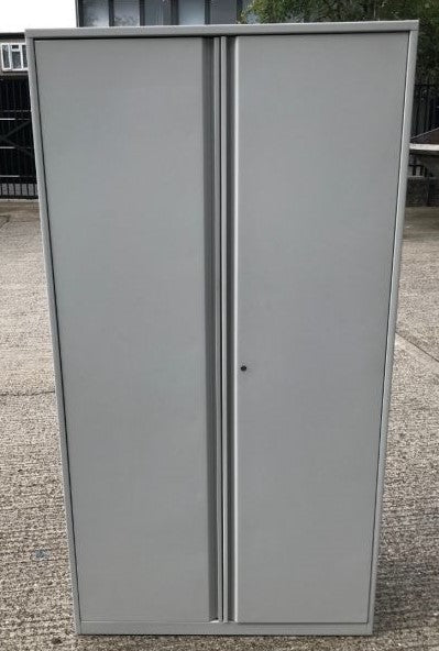 Light Grey Tall Metal 2 Door Storage