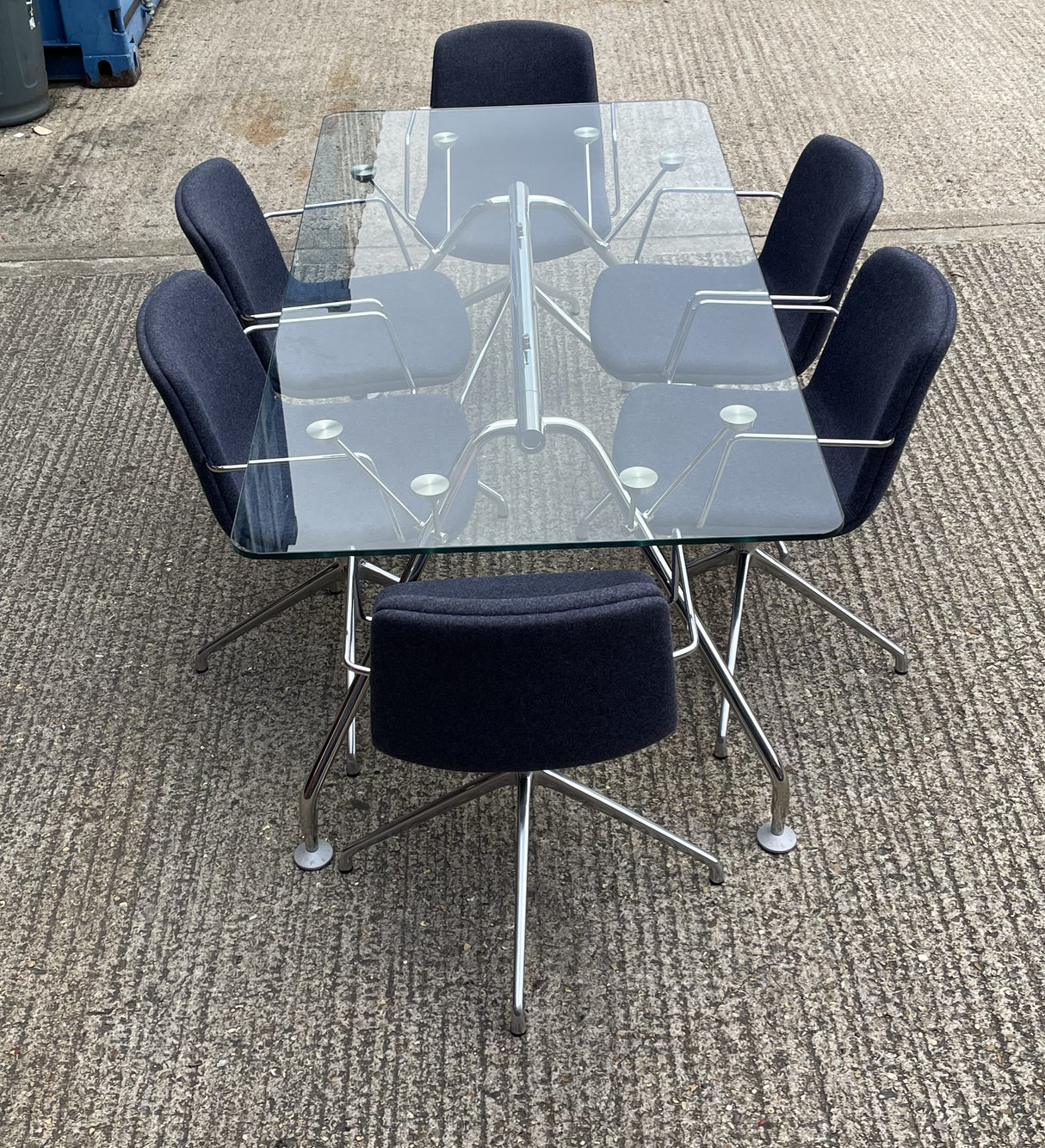 Rectangular Glass Meeting Room Table