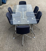 Rectangular Glass Meeting Room Table