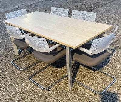 Rectangular Meeting Table + 6 Chairs